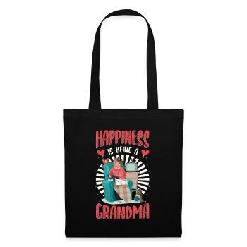 Happiness Is Being A Grandma Pregnancy Announcement - Tote Bag - black - Front