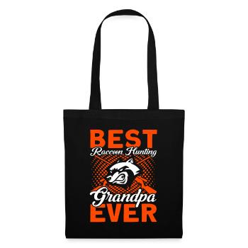 Grandpa Raccoon Hunting Raccoon Hunter Hunting Holiday - Tote Bag - black - Front