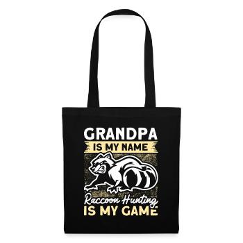 Grand-père raton laveur Chasse au raton laveur Chasse Vacances - Sac en tissu - noir - Devant