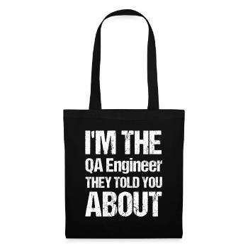 QA Ingenieur QA Tester Software Tester - Stoffbeutel - Schwarz - Vorne