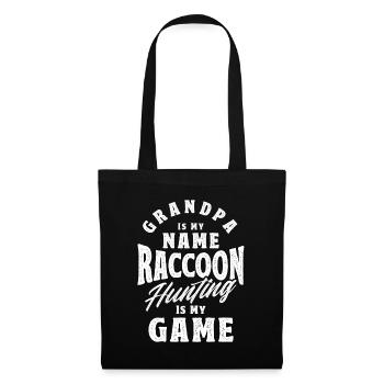 Grandpa Raccoon Hunting Raccoon Hunter Hunting Holiday - Tote Bag - black - Front
