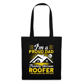 Fier Papa Père Couvreur Père Famille - Sac en tissu - noir - Devant