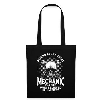 Papa Père Mécanicien Père Famille - Sac en tissu - noir - Devant