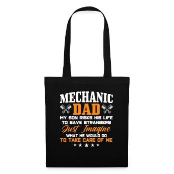 Fils Père Mécanicien Père Famille - Sac en tissu - noir - Devant