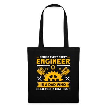 Papa Father Engineer Father Family - Tote Bag - black - Front