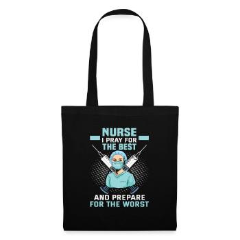 Pflegerin Nurse Je prie pour le Krankenschwester - Sac en tissu - noir - Devant