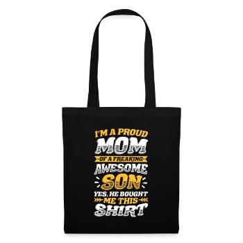 Fière mère d’un fils génial et effrayant - Sac en tissu - noir - Devant