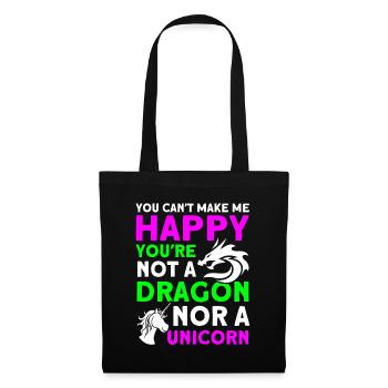 Happy Dragon Unicorn Unicorn Amoureux - Sac en tissu - noir - Devant