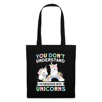 Obsessed Dragon Unicorn Unicorn Lovers - Tote Bag - black - Front