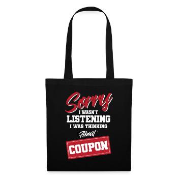 Coupon Shopper Discount Couponer Discount Sale - Tote Bag - black - Front