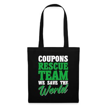Coupon Shopper Discount Couponer Vente à prix réduit - Sac en tissu - noir - Devant