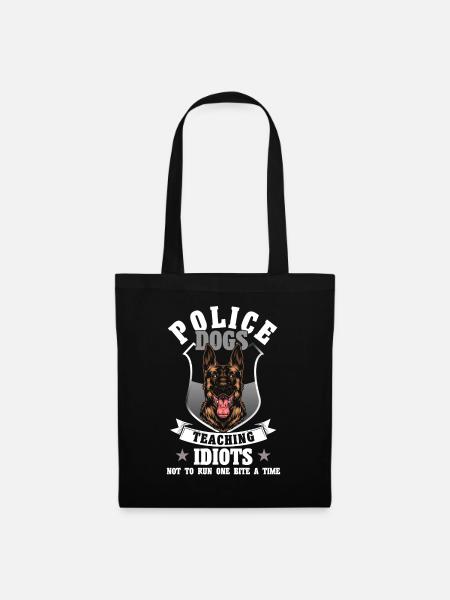 Deutscher Schäferhund Polizeihund Polizei Hund - Stoffbeutel - Schwarz