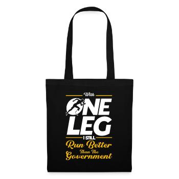 Handicap Amputee Amputation Prosthetic Leg - Tote Bag - black - Front