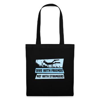 Instructeur de conception de plongée sous-marine Snorkeling - Sac en tissu - noir - Devant