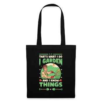 C’est ce que je fais, je jardine et je sais des choses - Sac en tissu - noir - Devant