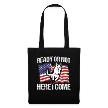 German Shepherd Police Dog Police Dog - Tote Bag - black - Front