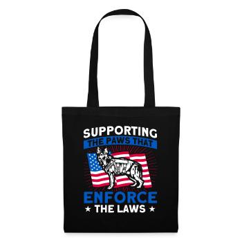 German Shepherd Police Dog Police Dog - Tote Bag - black - Front