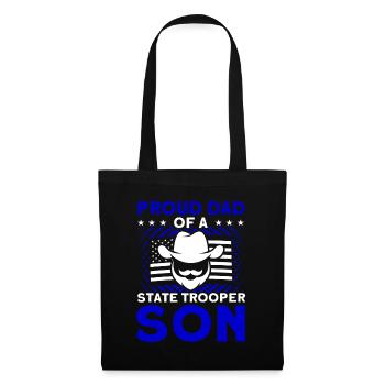Fier papa Policier Du Service de Police Policier - Sac en tissu - noir - Devant