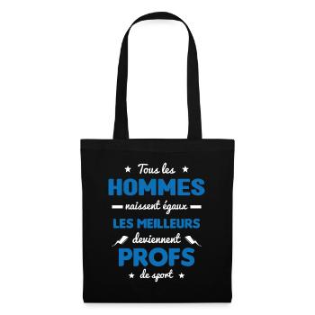 Les meilleurs hommes deviennent profs de sport - Sac en tissu - noir - Devant