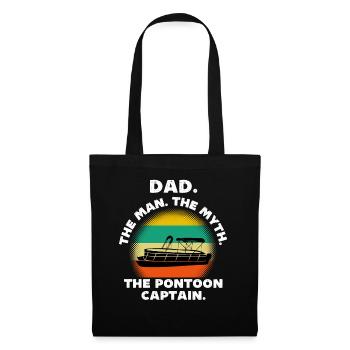 Papa l’homme le mythe le capitaine ponton - Sac en tissu - noir - Devant