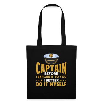 Amoureux du bateau Capitaine de bateau Capitaines - Sac en tissu - noir - Devant