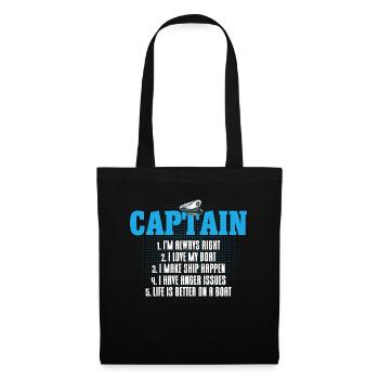Amateurs de bateau Capitaine de bateau Capitaine Capitaines - Sac en tissu - noir - Devant