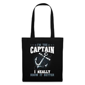 Amateurs de bateau Capitaine de bateau Capitaine Capitaines - Sac en tissu - noir - Devant
