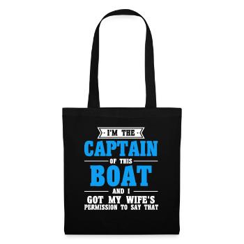 Femme Capitaine de bateau Capitaines - Sac en tissu - noir - Devant
