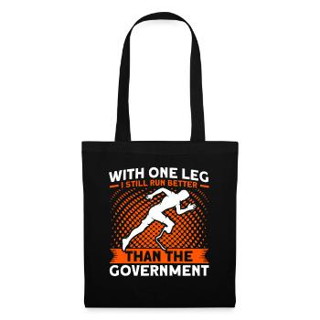Handicap Amputee Amputation Prosthetic Leg - Tote Bag - black - Front