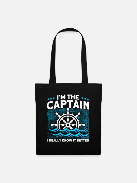 Amateurs de bateau Capitaine de bateau Capitaine Capitaines - Sac en tissu - noir