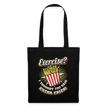 Faire de l’exercice Français frites - Sac en tissu - noir - Devant