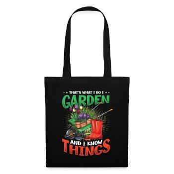 C’est ce que je fais, je jardine et je sais des choses - Sac en tissu - noir - Devant
