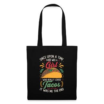 La fille aime les tacos - Sac en tissu - noir - Devant