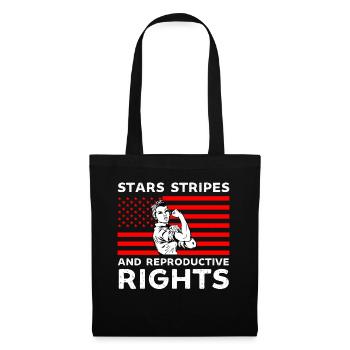 stars rayures droits reproductifs pro choix - Sac en tissu - noir - Devant
