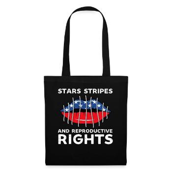 stars rayures droits reproductifs pro choix - Sac en tissu - noir - Devant