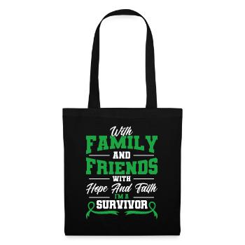With hope and faith I am a survivor - Tote Bag - black - Front