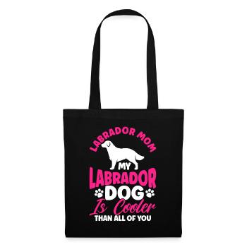 Haustier Labrador Mama Hund Labrador - Stoffbeutel - Schwarz - Vorne
