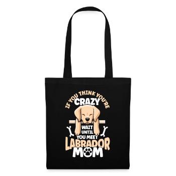 Haustier Labrador Mama Hund Labrador - Stoffbeutel - Schwarz - Vorne