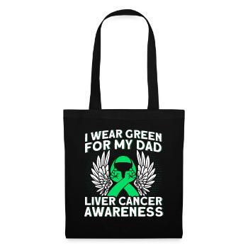 I wear green for my father liver cancer - Tote Bag - black - Front