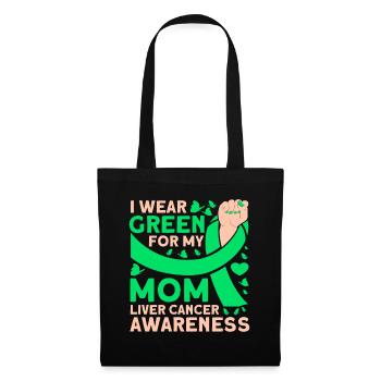 I wear green for my mother liver cancer - Tote Bag - black - Front