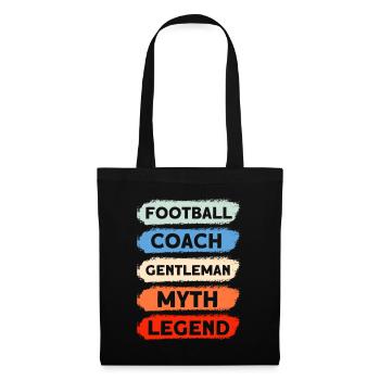 Football Trainer Gentleman Mythos Legende - Stoffbeutel - Schwarz - Vorne