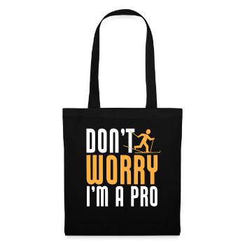 Cross-country biathlon cross-country skiers - Tote Bag - black - Front