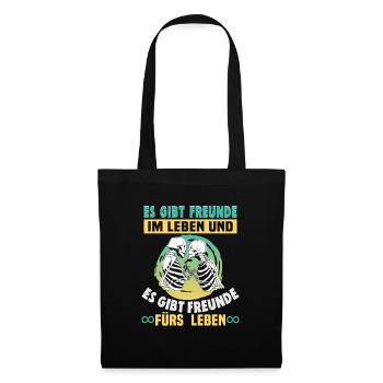 Freundschafts Geschenk für guten Freund - Stoffbeutel - Schwarz - Vorne