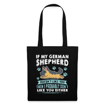 Hunde Deutscher Schäfer Hundeliebhaber - Stoffbeutel - Schwarz - Vorne