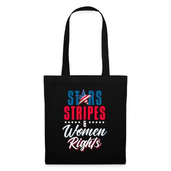 Stars Stripes & Frauenrechte Rechte der Frauen - Stoffbeutel - Schwarz - Vorne