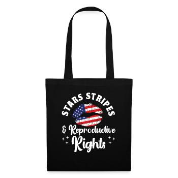 Stars Stripes & Droits reproductifs - Sac en tissu - noir - Devant