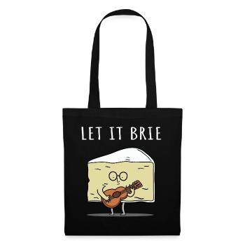 Let It Brie Cheese Musician with Guitar - Tote Bag - black - Front