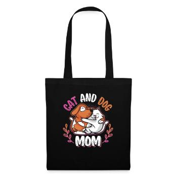 Mère de chat et de chien, animaux domestiques. - Sac en tissu - noir - Devant
