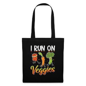 I run for Veggies - Tote Bag - black - Front