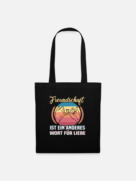 Freundschafts Geschenk für guten Freund - Stoffbeutel - Schwarz